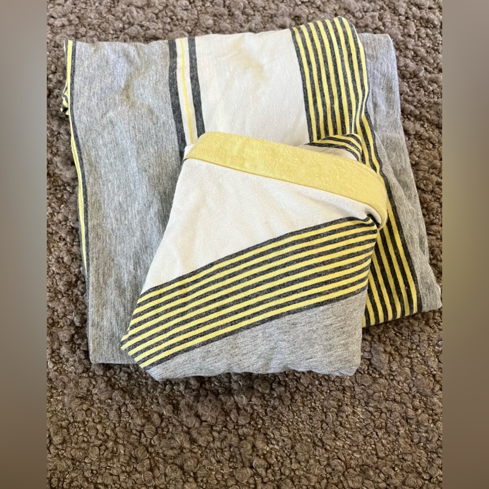Only Hearts Gray and Yellow Striped Pajama Set